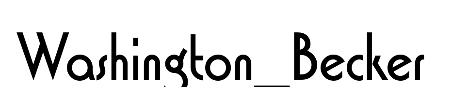 Washington_Becker Font Download Free