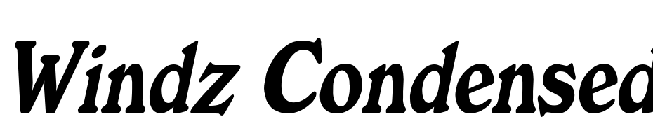 Windz Condensed Italic Font Download Free