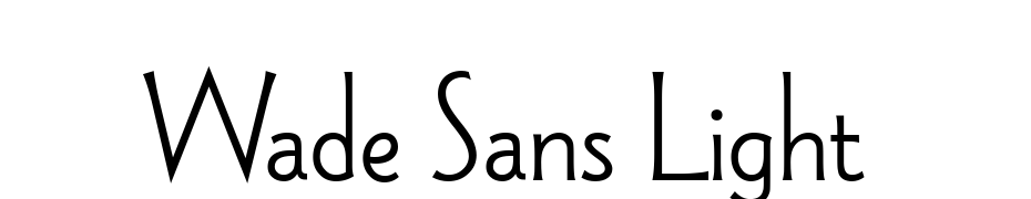 Wade Sans Light Font Download Free