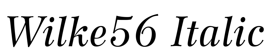 Wilke56 Italic Font Download Free