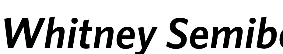 Whitney Semibold Italic Font Download Free