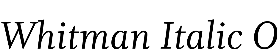 Whitman Italic Os F Font Download Free