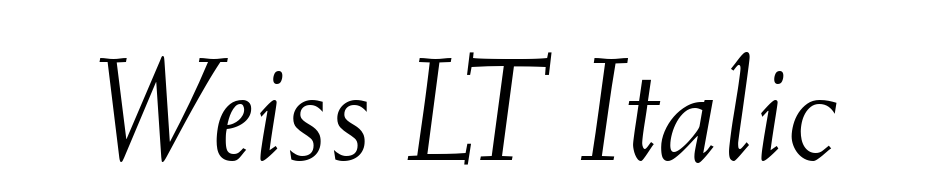 Weiss LT Italic Font Download Free
