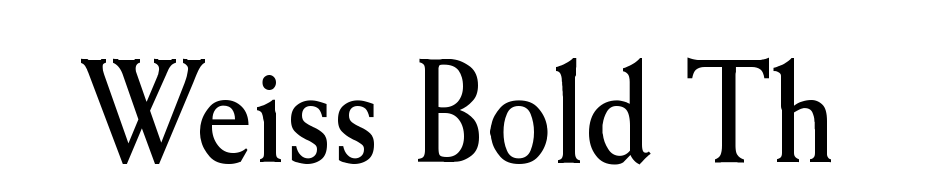 Weiss Bold Th Font Download Free