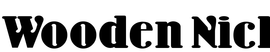 Wooden Nickel Black Font Download Free