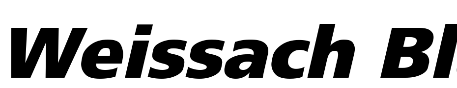 Weissach Black Oblique Font Download Free