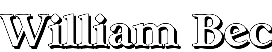 William Becker Shadow Bold Font Download Free