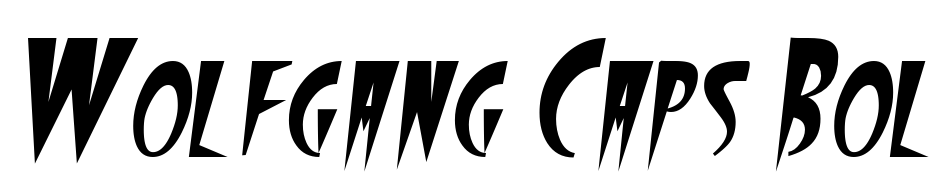 Wolfgang Caps Bold Italic Font Download Free