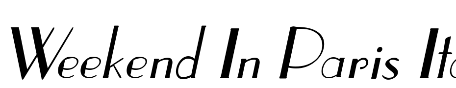 Weekend In Paris Kursiv Font Download Free