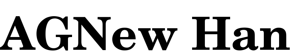 AGNew Handbook Bold Font Download Free