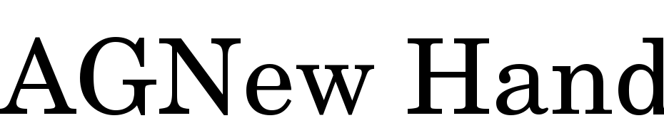 AGNew Handbook Roman Font Download Free