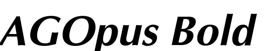 AGOpus Bold Oblique Yazı tipi ücretsiz indir