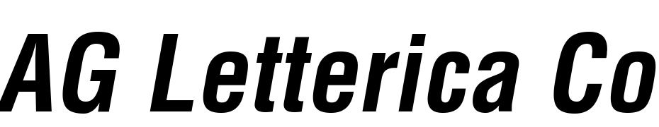 AG Letterica Condensed Bold Oblique Scarica Caratteri Gratis