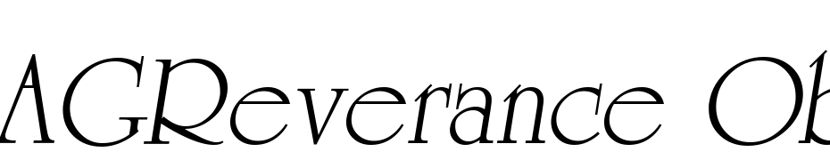 AGReverance Oblique Font Download Free