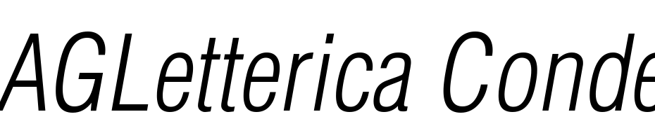 AGLetterica Condensed Light Oblique Schrift Herunterladen Kostenlos