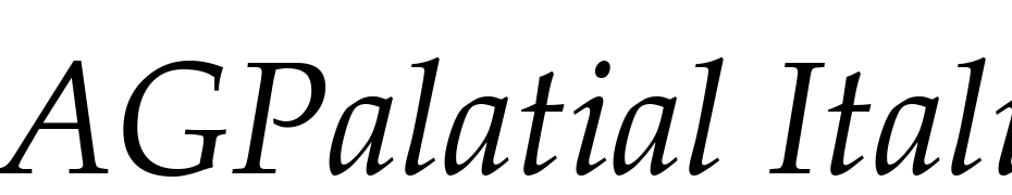 AGPalatial Italic Scarica Caratteri Gratis