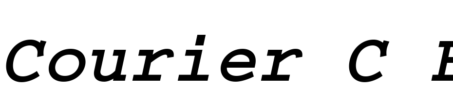 Courier C Bold Italic Font Download Free