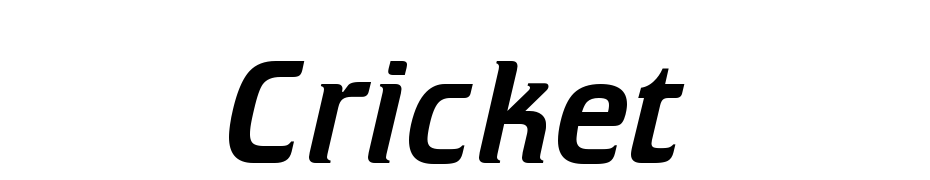 Cricket Yazı tipi ücretsiz indir