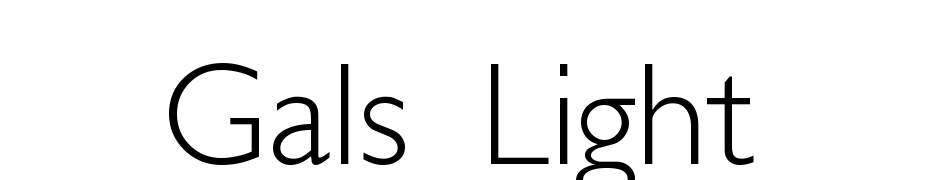 Gals Light Font Download Free