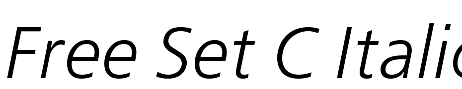 Free Set C Italic cкачати шрифт безкоштовно