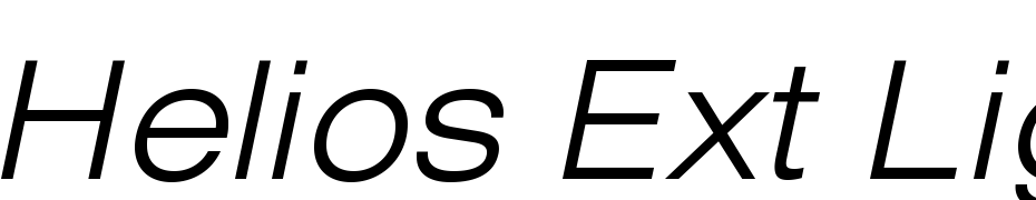 Helios Ext Light Italic Yazı tipi ücretsiz indir