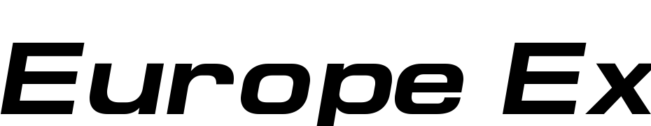 Europe Ext Bold Italic Font Download Free