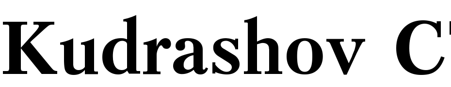Kudrashov CTT Bold Scarica Caratteri Gratis