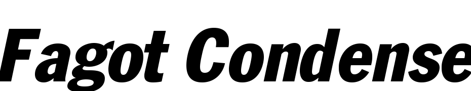 Fagot Condensed Italic Yazı tipi ücretsiz indir