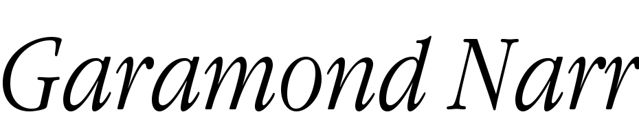 Garamond Narrow C Italic Font Download Free