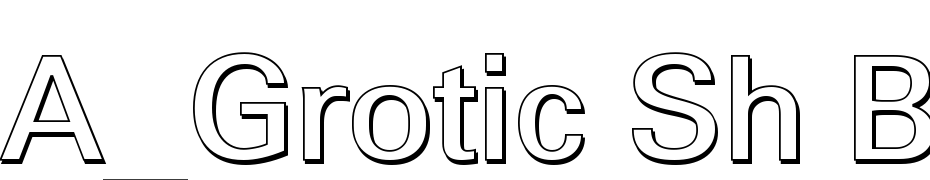 A_Grotic Sh Bold Font Download Free