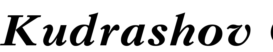 Kudrashov CTT Bold Italic Font Download Free