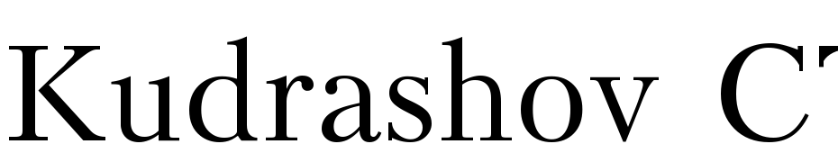 Kudrashov CTT Font Download Free