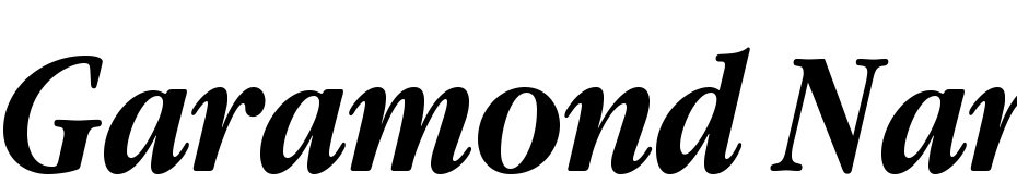 Garamond Narrow C Bold Italic Font Download Free
