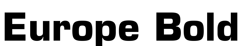 Europe Bold Font Download Free