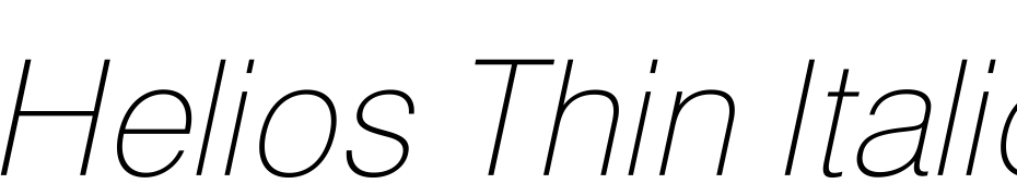 Helios Thin Italic Fuente Descargar Gratis