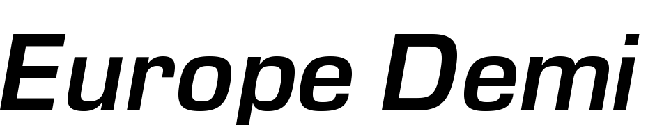 Europe Demi Italic Yazı tipi ücretsiz indir