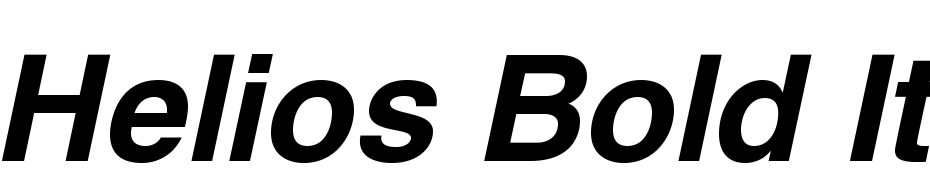 Helios Bold Italic Font Download Free