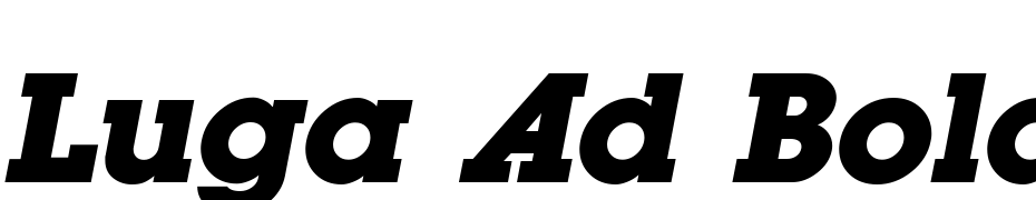 Luga Ad Bold Oblique cкачати шрифт безкоштовно