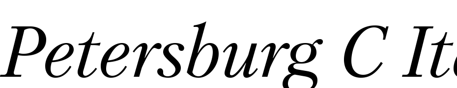 Petersburg C Italic Schrift Herunterladen Kostenlos
