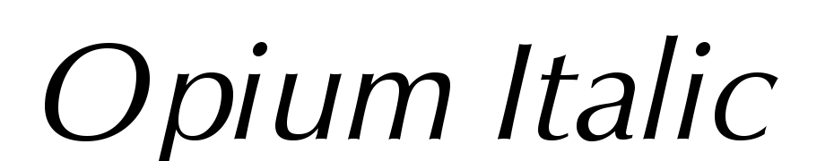 Opium Italic Font Download Free