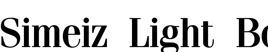 Simeiz Light Bold Font Download Free