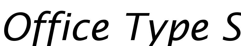 Office Type Sans Italic Font Download Free