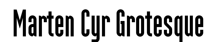 Marten Cyr Grotesque Scarica Caratteri Gratis