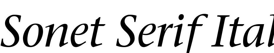 Sonet Serif Italic Font Download Free