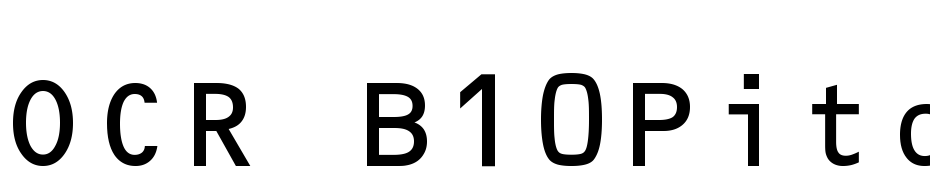 OCR B10Pitch BT Fuente Descargar Gratis