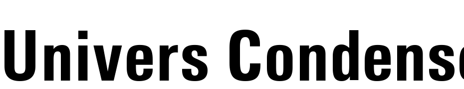Univers Condensed Bold cкачати шрифт безкоштовно