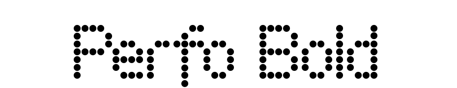 Perfo Bold Font Download Free