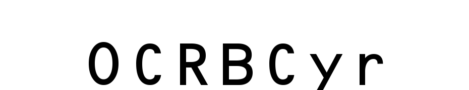 OCR BCyr Font Download Free