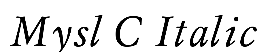 Mysl C Italic Font Download Free