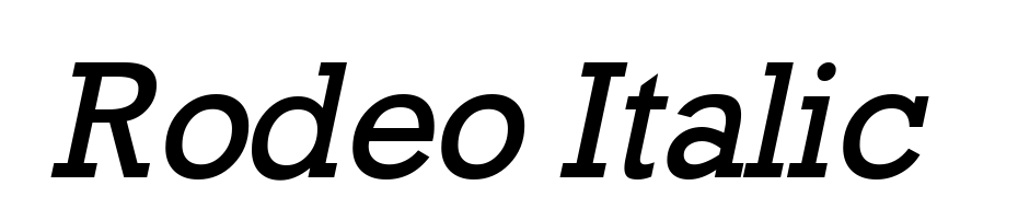 Rodeo Italic Font Download Free